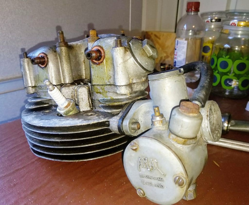 BSA C15 Cylinder Head, Rockerbox and Carburettor