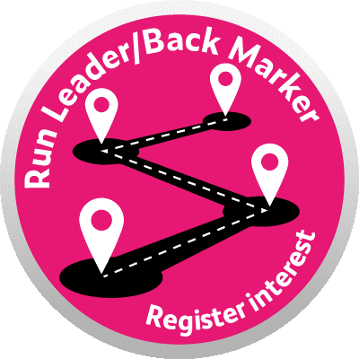 run leader back marker course logo